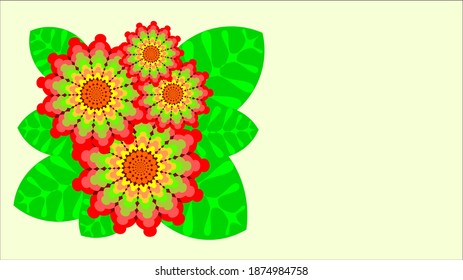 Vector background with flowers and leaves, perfect for party, celebration, holiday, affection, love, garden and nature themed design elements