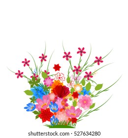 Vector background flowers spring