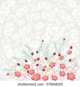 Vector background flowers spring