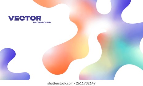 Vector background with fluid gradient shapes