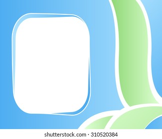 Vector background for flyer, blank, card, banner, invitation, brochure cover design template.  Blue and green abstract background.