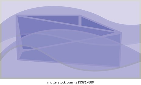 Vector background. Folded tver in shades of blue and a distinctive gray border, covered with blue waves with different coverage