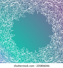 Vector background with foliage.  Can be used for cards, invitations, fabrics, wallpapers, scrap-booking, ornamental template for design and decoration, etc