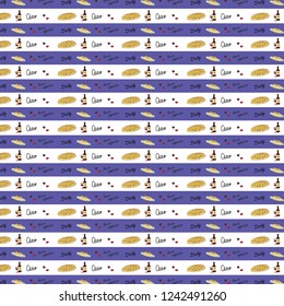 Vector background with food. Hand drawn illustration. Italian food
