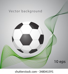 Vector background for the football theme. Sign, banner of European football. Vector green smoke