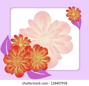 vector background in the form of floral display. You can add text, emblem or logo