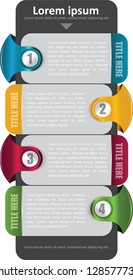 Vector background with four color steps and place for text