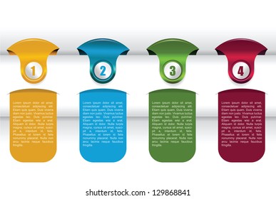Vector background with four color steps and place for text