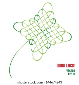 vector background with four leaf clover, st. patrickÃ?Â´s day card design