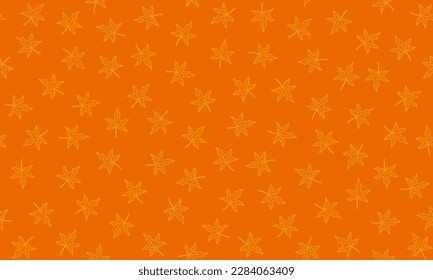 Vector background of four-way continuous seamless maple leaf pattern