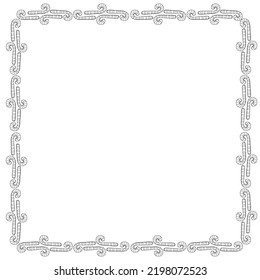 Vector background, frame, border from outline candy cane. Contour edging, decoration on theme sweet New Year and Christmas. For greeting cards, invitations, xmas design