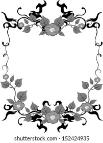 Vector background frame flowers 