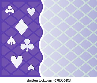 Vector background frame of symbols of playing cards.