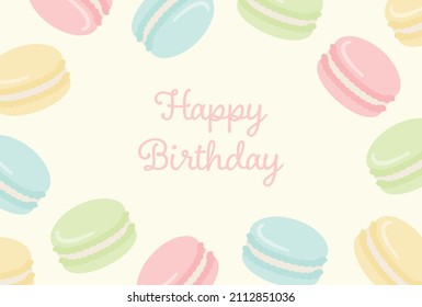 vector background with French macarons for banners, cards, flyers, social media wallpapers, etc.