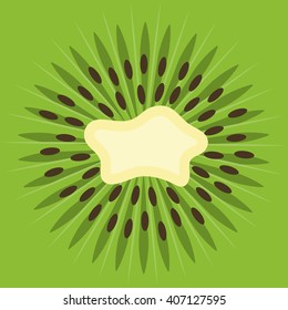 Vector background with fresh green kiwi fruit. Great for design of healthy lifestyle or diet. Fruit vector illustration.