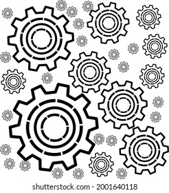 Vector background with gear motif for your business.