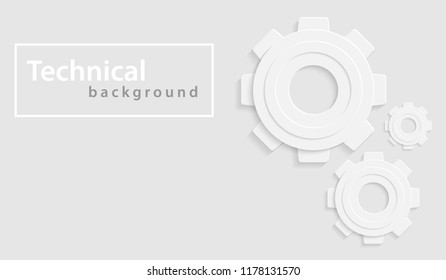 Vector background with gear shape illustration 