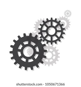 Vector background. Gears, trundles and cogwheels, machine mechanism. 