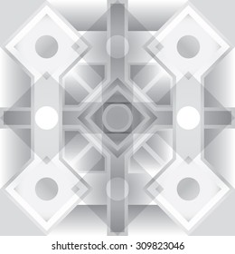 Vector background with geometric elements with gradient objects. It can be used as a seamless pattern.