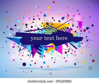 vector background, geometric figures, abstraction, banner 