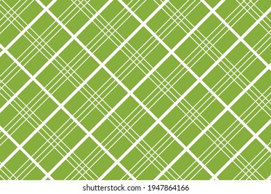 Vector background - geometric pattern in Scottish style on a green background