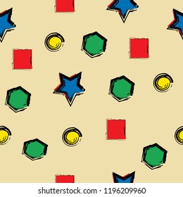 Vector background of geometric shapes. Abstract seamless pattern.