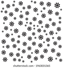 Vector background of geometric shapes in a chaotic arrangement on a light background