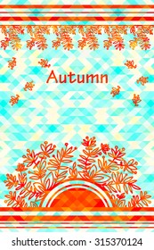 Vector background with geometric shapes and doodle elements. Triangle mosaic background. Polygonal design.Suitable for ads, signboards, menu and web banner designs