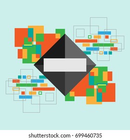 Vector background, geometric shapes, modern design in the concept of art.