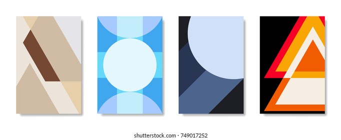 Vector background, geometric shapes, modern design in the concept of art. There are 4 types.