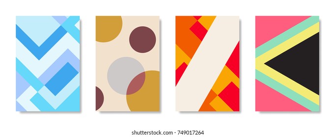 Vector background, geometric shapes, modern design in the concept of art. There are 4 types.