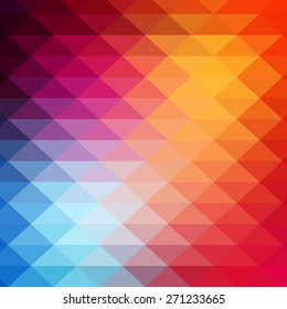 Vector background  of geometric shapes. Triangles.Texture with flow of spectrum effect. Geometric background