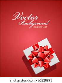 Vector background with gift  top view