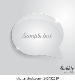 Vector background. Glass bubble with space for text