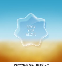 Vector background with glass figure. 
