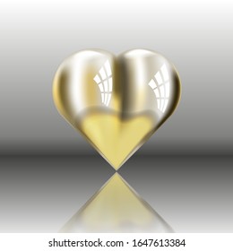  Fondo vectorial. Corazón de vidrio con espacio para texto