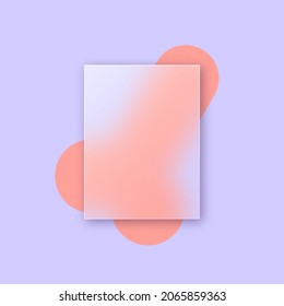 Vector background in glass morphism style . Editable illustration
