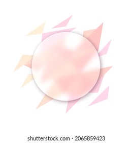 Vector background in glass morphism style . Editable illustration