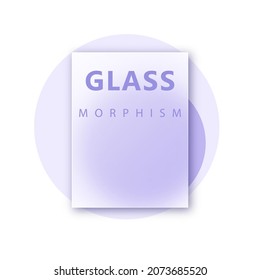 Vector background in glass morphism style. Editable illustration