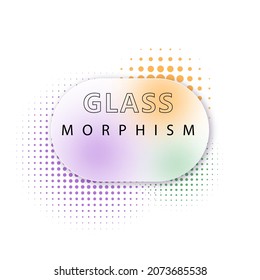 Vector background in glass morphism style. Editable illustration