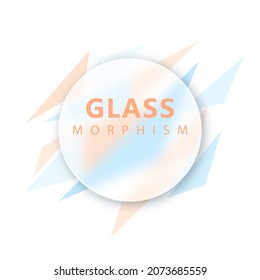 Vektorhintergrund im Stil eines Glasmorphismus. Bearbeitbare Illustration