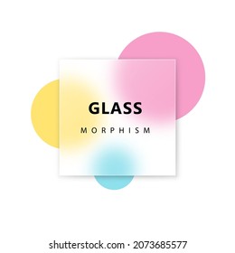 Vector background in glass morphism style. Editable illustration