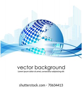 vector background with globe