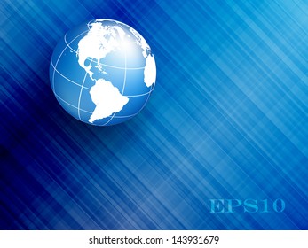 vector background with globe and copy space. Eps10