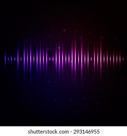 Halftone Vector Sound Waves Music Round Stock Vector (Royalty Free ...