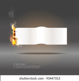 vector background with glowing paper banner