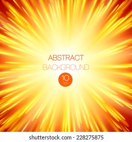 Vector background with glowing rays