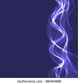 Vector background with glowing ribbons, vector illustration