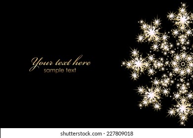 Vector background with glowing snowflake