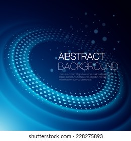 Vector background with glowing space orbit
